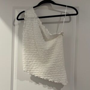 H&M Cream Textured Top